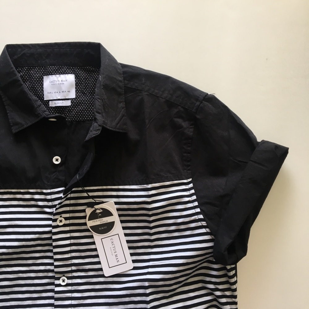 Striped Button-Up Shirt